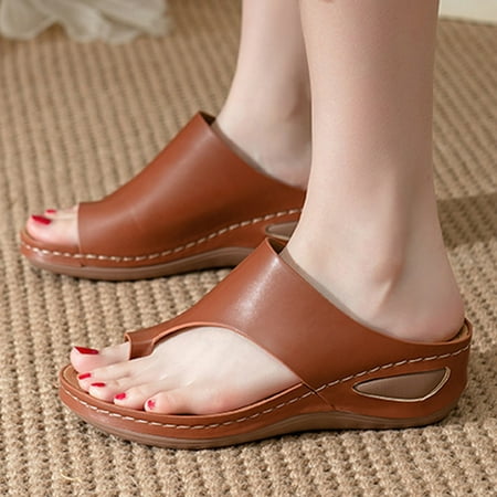 Aayomet House Slippers for Women Women Slope Heel Slippers Summer Fashion Slope Heel Thick Soled Massage Retro Beach Slippers Brown 7.5
Aayomet House Slippers for Women Women Slope Heel Slippers Summer Fashion Slope Heel Thick Soled Massage Retro Beach Slippers Brown 7.5