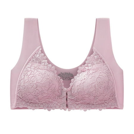 QWANG Solid Wire Free Sports Front Closure Extra-Elastic Breathable Lace Trim Bra Everyday Warners Wireless Bras for Women Reduced Price
QWANG Solid Wire Free Sports Front Closure Extra-Elastic Breathable Lace Trim Bra Everyday Warners Wireless Bras for Women Reduced Price