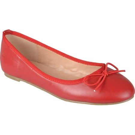 Women s Journee Collection Vika2 Ballet Flat Red Faux Leather 8.5 M