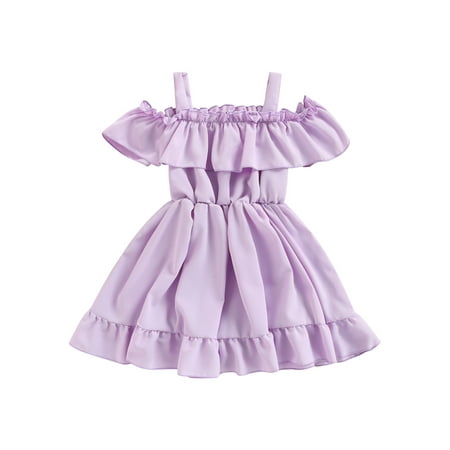 Frobukio Little Kids Girls Casual Suspender Dress Solid Color Boat Neck A-line Dress Summer Clothes Princess Dress Purple 5-6 Years
Frobukio Little Kids Girls Casual Suspender Dress Solid Color Boat Neck A-line Dress Summer Clothes Princess Dress Purple 5-6 Years