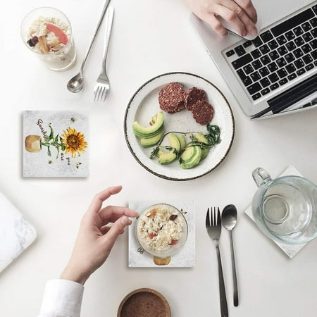 ZHANZZK Sunflowers You Are My Sunshine Set of 4 Coaster for Drinks Absorbent Ceramic Stone Coasters Cup Mat with Cork Base for Home Kitchen Room Coffee Table Bar Decor
ZHANZZK Sunflowers You Are My Sunshine Set of 4 Coaster for Drinks Absorbent Ceramic Stone Coasters Cup Mat with Cork Base for Home Kitchen Room Coffee Table Bar Decor