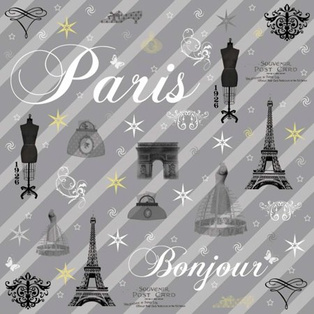 Paris Gray Poster Print by Lauren Gibbons