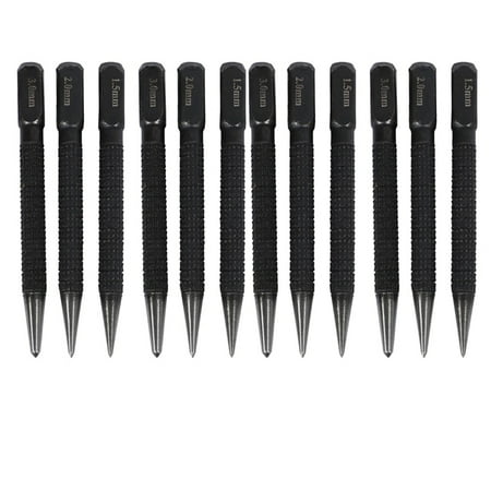 12Pcs High-Carbon Steel Center Punch Set 10cm Non Center Punch for Alloy Steel Metal Wood Marking Drilling Tool
