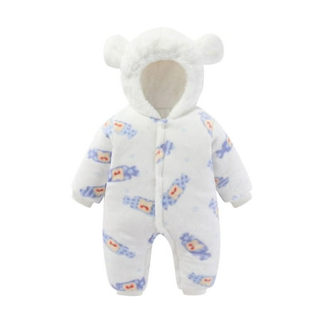 Infant Girls Rompers Bear Hooded Long Sleeve Rompers Fleece Warm Footless Onesies Autumn Winter Girls Jumpsuits 0M-3M
Infant Girls Rompers Bear Hooded Long Sleeve Rompers Fleece Warm Footless Onesies Autumn Winter Girls Jumpsuits 0M-3M