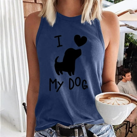 

Juebong Dog Paws Footprint Tank Top Women Sleeveless Summer Funny Workout Tops Cute Dogs Lover Vest Dog Friends Tee Tops Casual Vacation Shirt Comfy Soft Mom Shirt Tanks