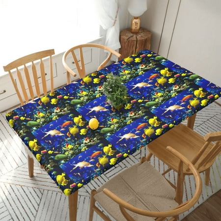 Home Deluxe Tablecloth Ocean-Fish Waterproof Elastic Rim Edged Table Cover- For Christmas Parties And Picnics 5ft
Home Deluxe Tablecloth Ocean-Fish Waterproof Elastic Rim Edged Table Cover- For Christmas Parties And Picnics 5ft