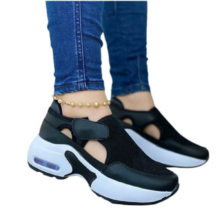 Women\ s Fashion Air Cushion Sole Flying Woven Hook-and-loop Sneakers Hollow Up Mesh Upper Shoes
Women\ s Fashion Air Cushion Sole Flying Woven Hook-and-loop Sneakers Hollow Up Mesh Upper Shoes