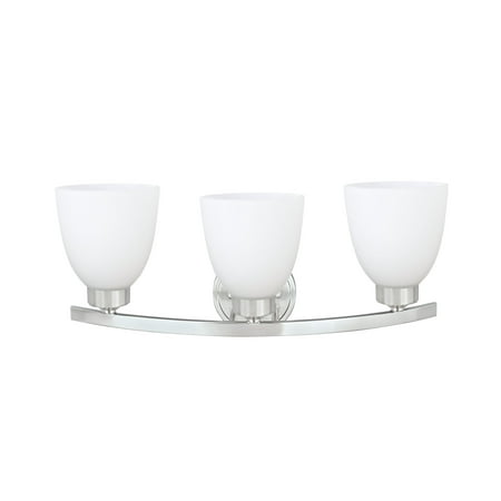 Aspen Creative 62204-1 Three-Light Metal Bathroom Vanity Wall Light Fixture 21 Wide Transitional Design in Satin Nickel
Aspen Creative 62204-1 Three-Light Metal Bathroom Vanity Wall Light Fixture 21 Wide Transitional Design in Satin Nickel
