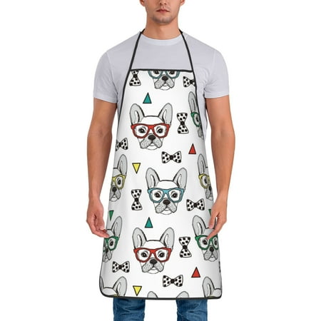Chef Aprons for Men and Women - Cute French Bulldog G Oil-Resistant Bib Aprons for Cooking Waterproof BBQ Grilling Kitchen Aprons Gifts for Women and Men
Chef Aprons for Men and Women - Cute French Bulldog G Oil-Resistant Bib Aprons for Cooking Waterproof BBQ Grilling Kitchen Aprons Gifts for Women and Men