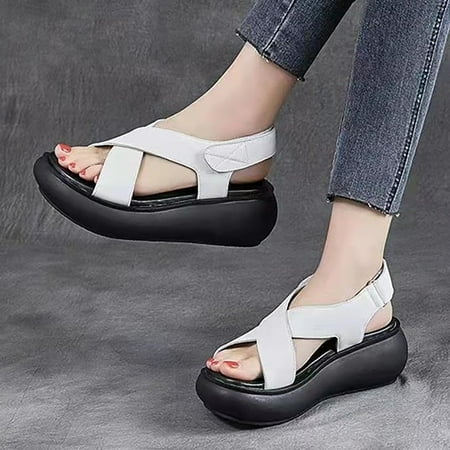 XIAQUJ Thick Sole Sandals for Women s New Summer Open Toe Single Shoe Fish Mouth Women s Shoes Soft Leather Raised Sandals Sandals for Women White 6.5(37)
XIAQUJ Thick Sole Sandals for Women s New Summer Open Toe Single Shoe Fish Mouth Women s Shoes Soft Leather Raised Sandals Sandals for Women White 6.5(37)