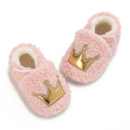 Baby Girls Crown Shoes Fall Winter First Walkers Shoes Non Skid Bottom Infant Crib Shoes (Pink)
Baby Girls Crown Shoes Fall Winter First Walkers Shoes Non Skid Bottom Infant Crib Shoes (Pink)