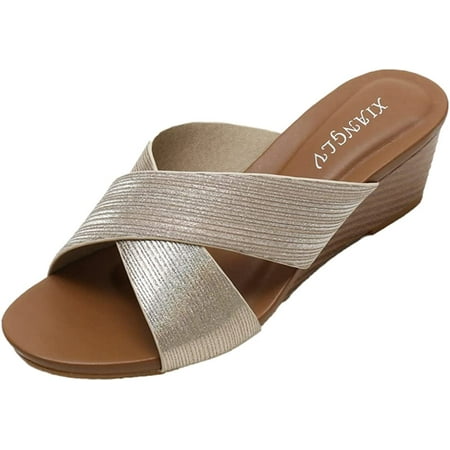CoCopeaunts Wedge Sandals For Women Bohemia Summer Sandals Shoes Fashion Sparkling Rhinestone Dress Sandal for Walking Beach
CoCopeaunts Wedge Sandals For Women Bohemia Summer Sandals Shoes Fashion Sparkling Rhinestone Dress Sandal for Walking Beach