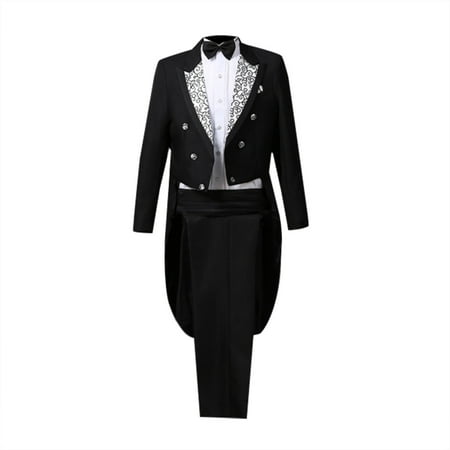 Mens 4 Piece Dress Tuxedo Suit Performance Clothes Magician Stage Performance Clothes Four-piece Suit
Mens 4 Piece Dress Tuxedo Suit Performance Clothes Magician Stage Performance Clothes Four-piece Suit