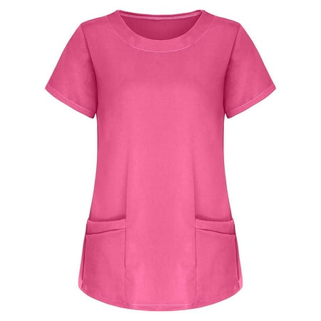 muxika Women s Plus Size Working Uniform with Two Pocket Round Neck Scrub Top Solid Color Short Sleeve Shirt
muxika Women s Plus Size Working Uniform with Two Pocket Round Neck Scrub Top Solid Color Short Sleeve Shirt