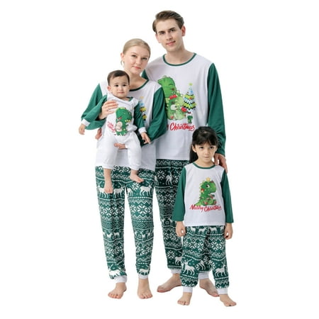 Christmas Family Pajamas Set Dinosaur Print Long Sleeve O-neck T-shirt+Snowflake Print Trousers/Romper
Christmas Family Pajamas Set Dinosaur Print Long Sleeve O-neck T-shirt+Snowflake Print Trousers/Romper