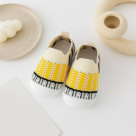 NEGJ Toddler Shoes Mesh Slip On Socks Shoes Non Slip Wear Out Toddler Floor Shoes