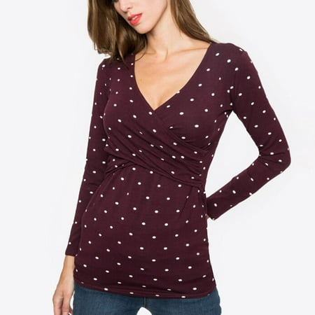 Fragarn Maternity clothes Women Pregnant Nusring Maternity Long Sleeve Ruffles Printed Dot Blouse Tops
Fragarn Maternity clothes Women Pregnant Nusring Maternity Long Sleeve Ruffles Printed Dot Blouse Tops