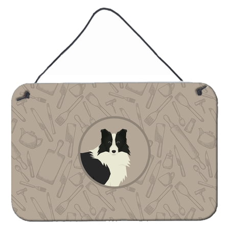 Border Collie In the Kitchen Wall or Door Hanging Prints