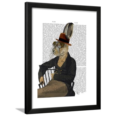 Horatio Hare on Chair Framed Print Wall Art By Fab Funky