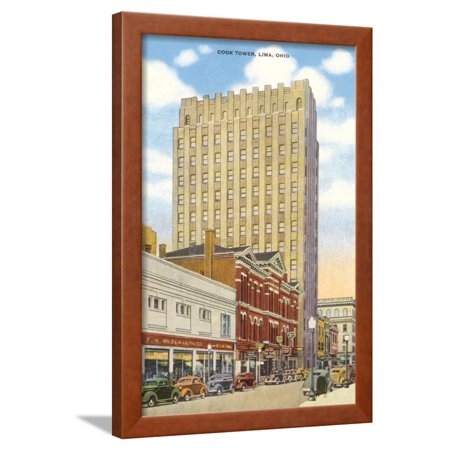 Cook Tower, Lima, Ohio Framed Print Wall Art
