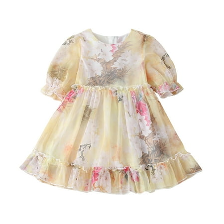 Kids Toddler Baby Girls Dress Spring Summer Floral Ruffle Short Sleeve Princess Dress Party Clothing
Kids Toddler Baby Girls Dress Spring Summer Floral Ruffle Short Sleeve Princess Dress Party Clothing