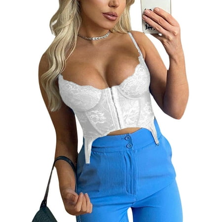 Women Lace Corset Crop Top Y2K Sleeveless Spaghetti Strap Cami Tanks Push Up Bustiers
Women Lace Corset Crop Top Y2K Sleeveless Spaghetti Strap Cami Tanks Push Up Bustiers