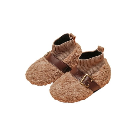 Harsuny Girls Casual Lightweight House Shoes Cozy Flat Walking Buckle Plush Slipper Khaki 4.5c
Harsuny Girls Casual Lightweight House Shoes Cozy Flat Walking Buckle Plush Slipper Khaki 4.5c