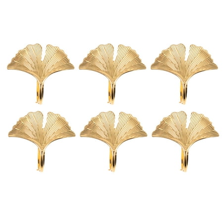 Napkin Rings 6Pcs Home Table Napkin Rings Leaf Shape Napkin Buckles for Table Ornament