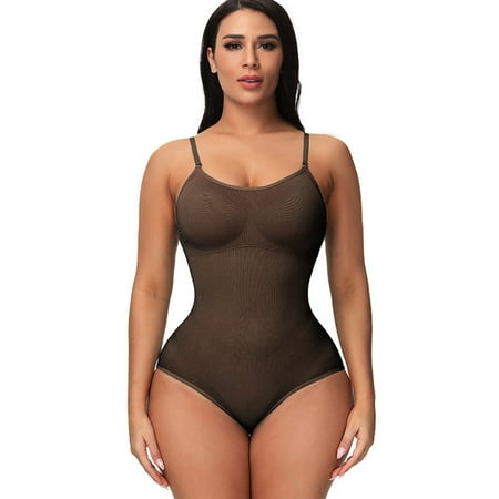 EHTMSAK Spaghetti Strap Seamless Seamless Bodysuit for Women Tummy Control Thong Body Shaper Shapewear Coffee S
EHTMSAK Spaghetti Strap Seamless Seamless Bodysuit for Women Tummy Control Thong Body Shaper Shapewear Coffee S