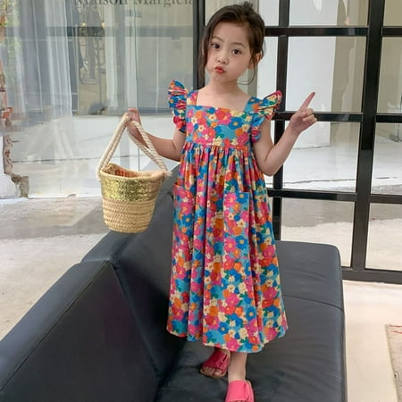 TAIAOJING Toddler Baby Girls Dress Kids Crew Neck Summer Fly Sleeve Sundress Casual Beach Floral Prints Peincess Dress For 18-24 Months
TAIAOJING Toddler Baby Girls Dress Kids Crew Neck Summer Fly Sleeve Sundress Casual Beach Floral Prints Peincess Dress For 18-24 Months