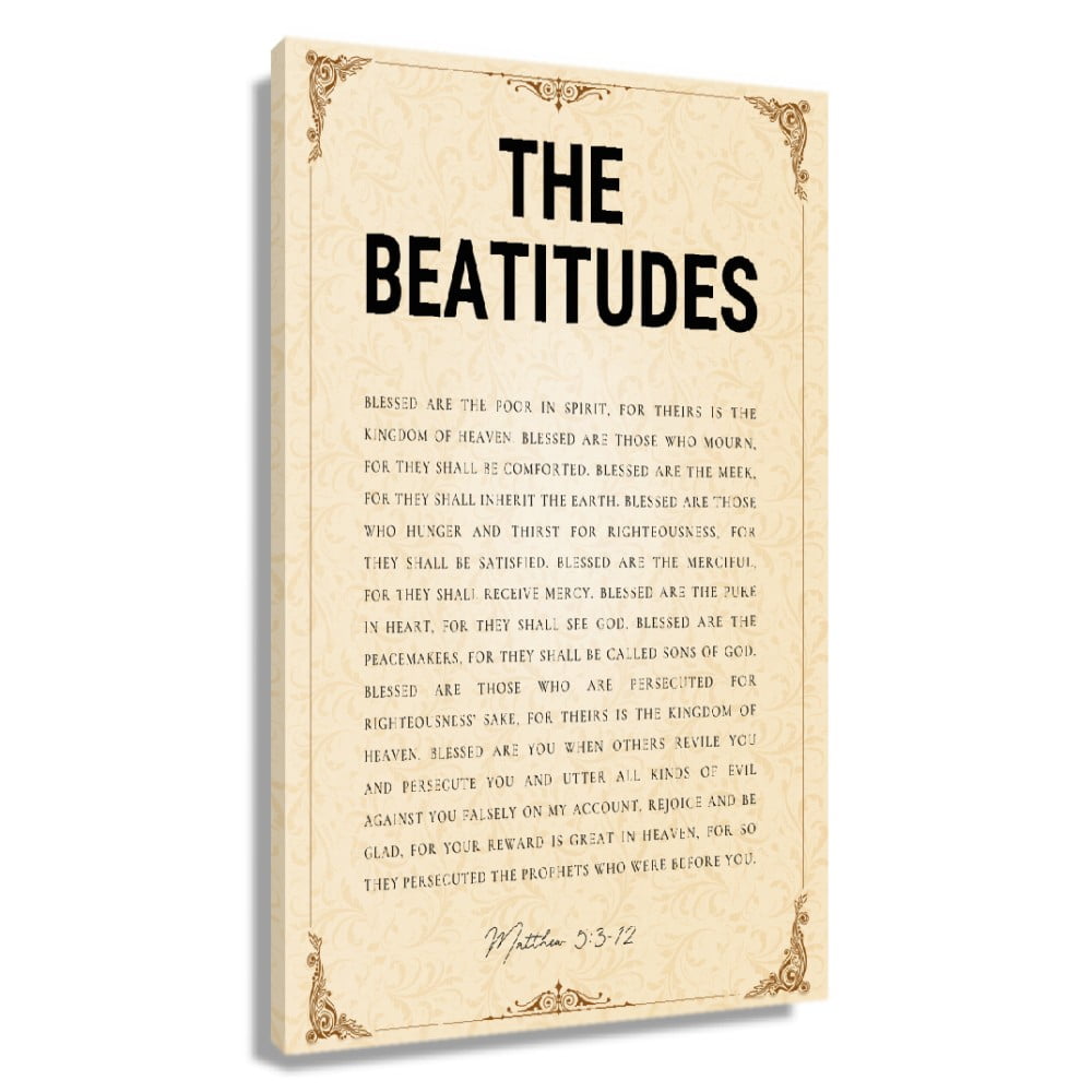 Matthew Wall Art The Beatitudes Bible Verse Poster Pictures