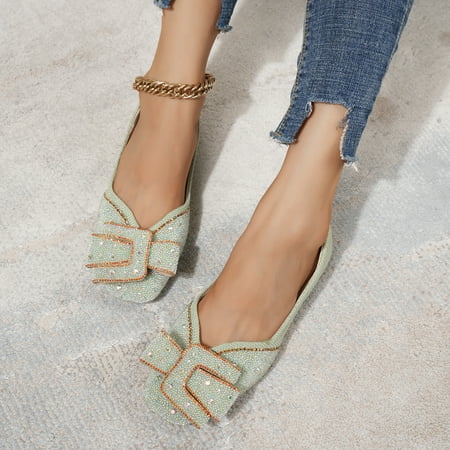 Women s Rhinestone Decor Ballet Shoes Elegant Square Toe Dress Shoes Lightweight Slip On Shoes
Women s Rhinestone Decor Ballet Shoes Elegant Square Toe Dress Shoes Lightweight Slip On Shoes