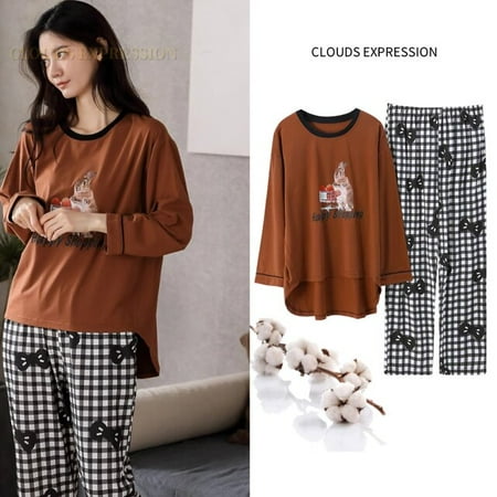 QWZNDZGR Spring Autumn 100% Cotton Cat Print Elegant Women Pajama Sets Pyjamas Plaid Sleepwear Pijama Mujer Nightsuit Lounge Home Fashion
QWZNDZGR Spring Autumn 100% Cotton Cat Print Elegant Women Pajama Sets Pyjamas Plaid Sleepwear Pijama Mujer Nightsuit Lounge Home Fashion