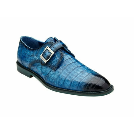 Belvedere Spencer Shoes Genuine Caiman Crocodile Single Strap Ocean Blue N05
Belvedere Spencer Shoes Genuine Caiman Crocodile Single Strap Ocean Blue N05