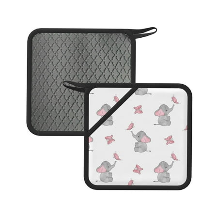 2pcs Silicone Anti-Hot Hot Pads Oven Mitts Heat Resistant Pot Holders With Pockets Non Slip Oven Glove Potholder For Kitchen Cooking Bbq Baking 7.1in Elephant Butterfly 
2pcs Silicone Anti-Hot Hot Pads Oven Mitts Heat Resistant Pot Holders With Pockets Non Slip Oven Glove Potholder For Kitchen Cooking Bbq Baking 7.1in Elephant Butterfly