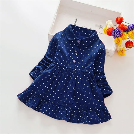Maxcozy Kids Girls Button Down Shirt Dress Long Sleeve Doll Collar Casual Party Dress Navy blue 2-3 Years
Maxcozy Kids Girls Button Down Shirt Dress Long Sleeve Doll Collar Casual Party Dress Navy blue 2-3 Years