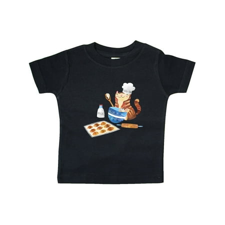 Inktastic Baker Kitty in Hat with Cookies Gift Baby Boy or Baby Girl T-Shirt
