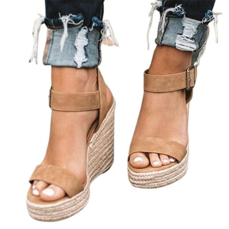 lizyue Wedge Platform Women Sandals Faux Leather Ankle Strap Open Toe Walking Shoes Footwear
lizyue Wedge Platform Women Sandals Faux Leather Ankle Strap Open Toe Walking Shoes Footwear