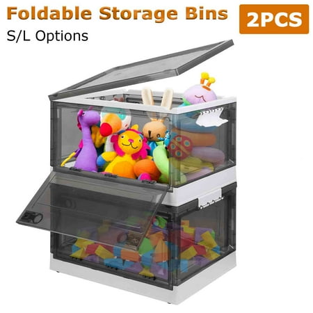 Stackable Storage Box iMountek 2 Packs Foldable Storage Bins with Double Doors Top Lid Rolling Wheels for Home Organization S-7Gallon
Stackable Storage Box iMountek 2 Packs Foldable Storage Bins with Double Doors Top Lid Rolling Wheels for Home Organization S-7Gallon