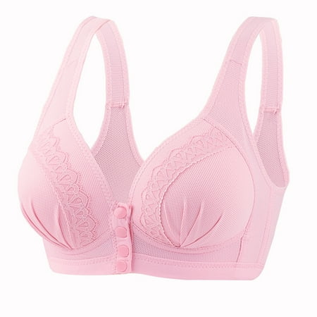 Womens Plus Size Push Up Bra Comfortable Wear Soft Touch Fabric Bra for Daily Lives Everyday Wear Pink 40/90BC