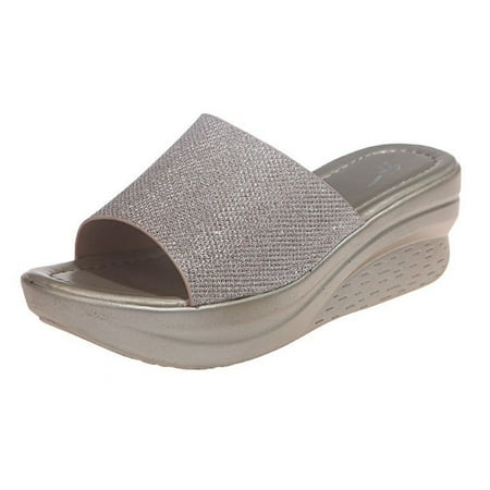 Bnwani Shoes Womens Ladies Fashion Round Toe Crystal Wedge Slip On Beach Slippers Shoes
Bnwani Shoes Womens Ladies Fashion Round Toe Crystal Wedge Slip On Beach Slippers Shoes