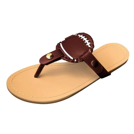 sandals for Women Women Sandals Baseball Printed Flip Flops Beach Slippers Summer Flat Platform Arch Support Orthopedic Shoes PU Dress Sandals for Women Brown
sandals for Women Women Sandals Baseball Printed Flip Flops Beach Slippers Summer Flat Platform Arch Support Orthopedic Shoes PU Dress Sandals for Women Brown