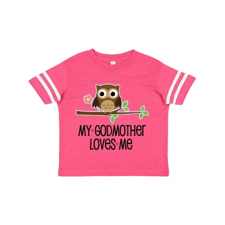 Inktastic My Godmother Loves Me Owl Gift Toddler Boy or Toddler Girl T-Shirt