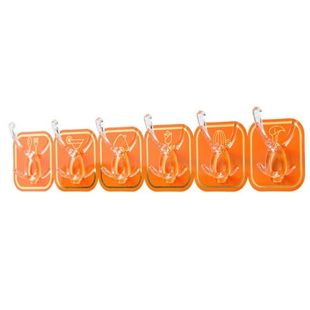6-Hook Self Adhesive Hooks Free Combination 6-Hook Organizer for Home Office Hotel School Orange
6-Hook Self Adhesive Hooks Free Combination 6-Hook Organizer for Home Office Hotel School Orange