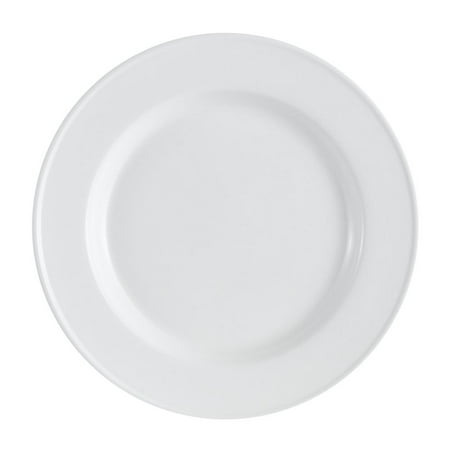 Everest Plate English Foot 12 Dia. X 1 H Porcelain Bone White 12 packs