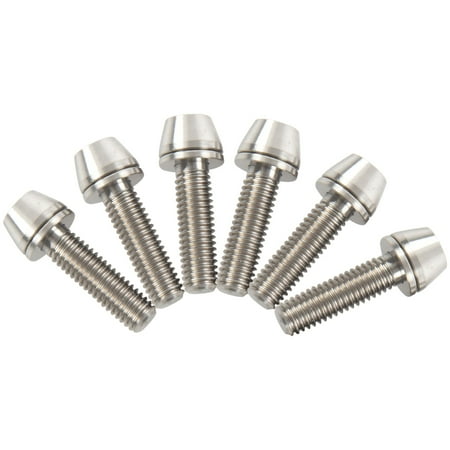 Titanium Bicycle Stem Bolt Tapered Head Screw + Washer Gasket-Silver