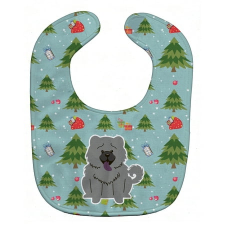 Carolines Treasures BB4799BIB Christmas Chow Chow Blue Baby Bib 10 x 13 multicolor