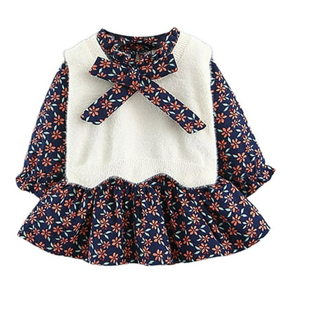 DNDKILG Infant Baby Girls Floral Vest Dresses Spring Dress Long Sleeve Sundress Red 0-24M 90/9
DNDKILG Infant Baby Girls Floral Vest Dresses Spring Dress Long Sleeve Sundress Red 0-24M 90/9