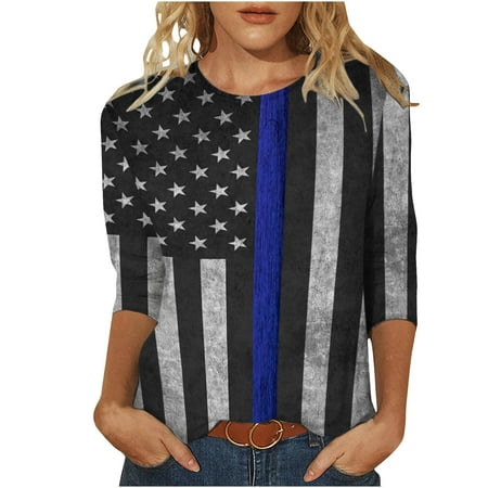 Ziloco Women s Fashion Printed T-shirt Mid-length 3/4 Sleeves Blouse Round Neck Casual Tops black tops for women black corset tops for women Blue S
Ziloco Women s Fashion Printed T-shirt Mid-length 3/4 Sleeves Blouse Round Neck Casual Tops black tops for women black corset tops for women Blue S