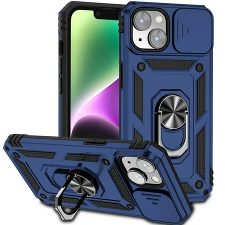 HAZHOUYUJIUKJ Impact-Resistant Shockproof Camera Cover with Kickstand Slide Lens Protection + 360° Rotate Ring Stand - Protective Bumper for iPhone14/14Plus/14Pro/14ProMax.
HAZHOUYUJIUKJ Impact-Resistant Shockproof Camera Cover with Kickstand Slide Lens Protection + 360° Rotate Ring Stand - Protective Bumper for iPhone14/14Plus/14Pro/14ProMax.